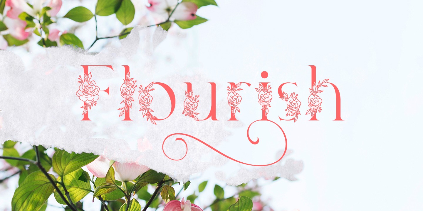 Beispiel einer Marlyn flourishes-Schriftart